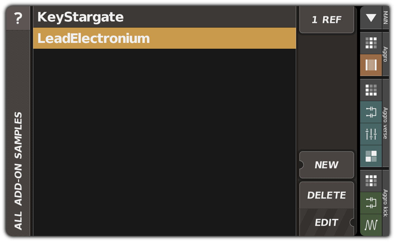 ALL ADD-ON SAMPLES dialog