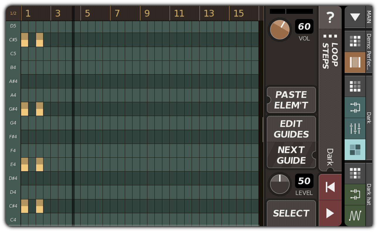 Synth pattern with chords