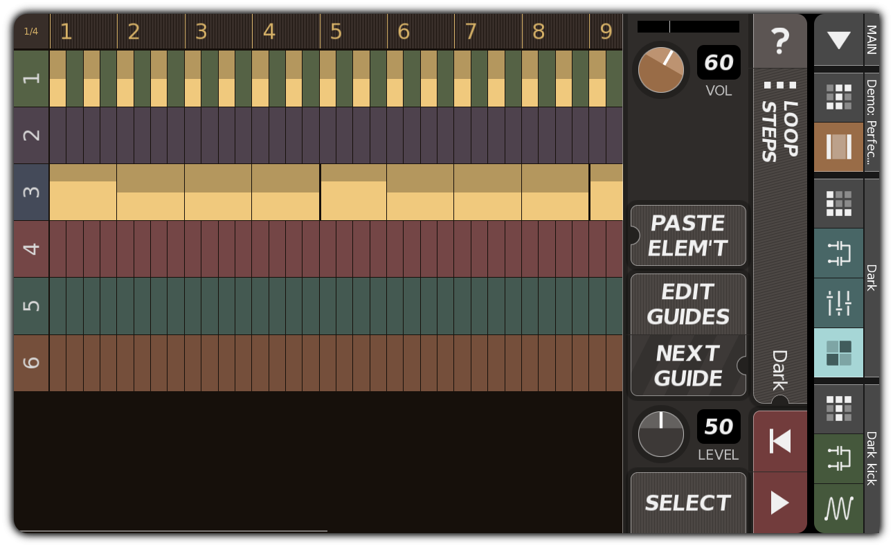 The basic hi-hat pattern after copying