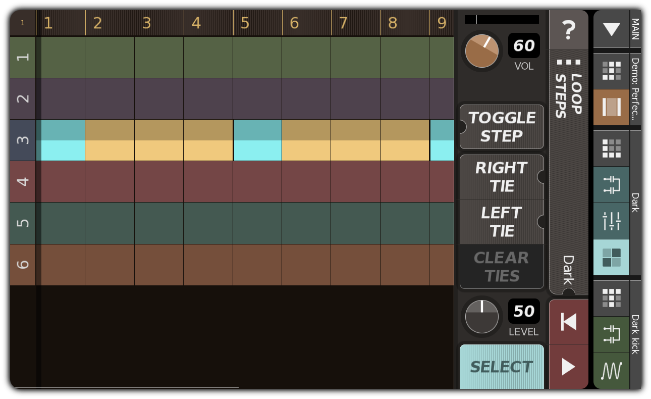 LOOP STEPS dialog with selected step