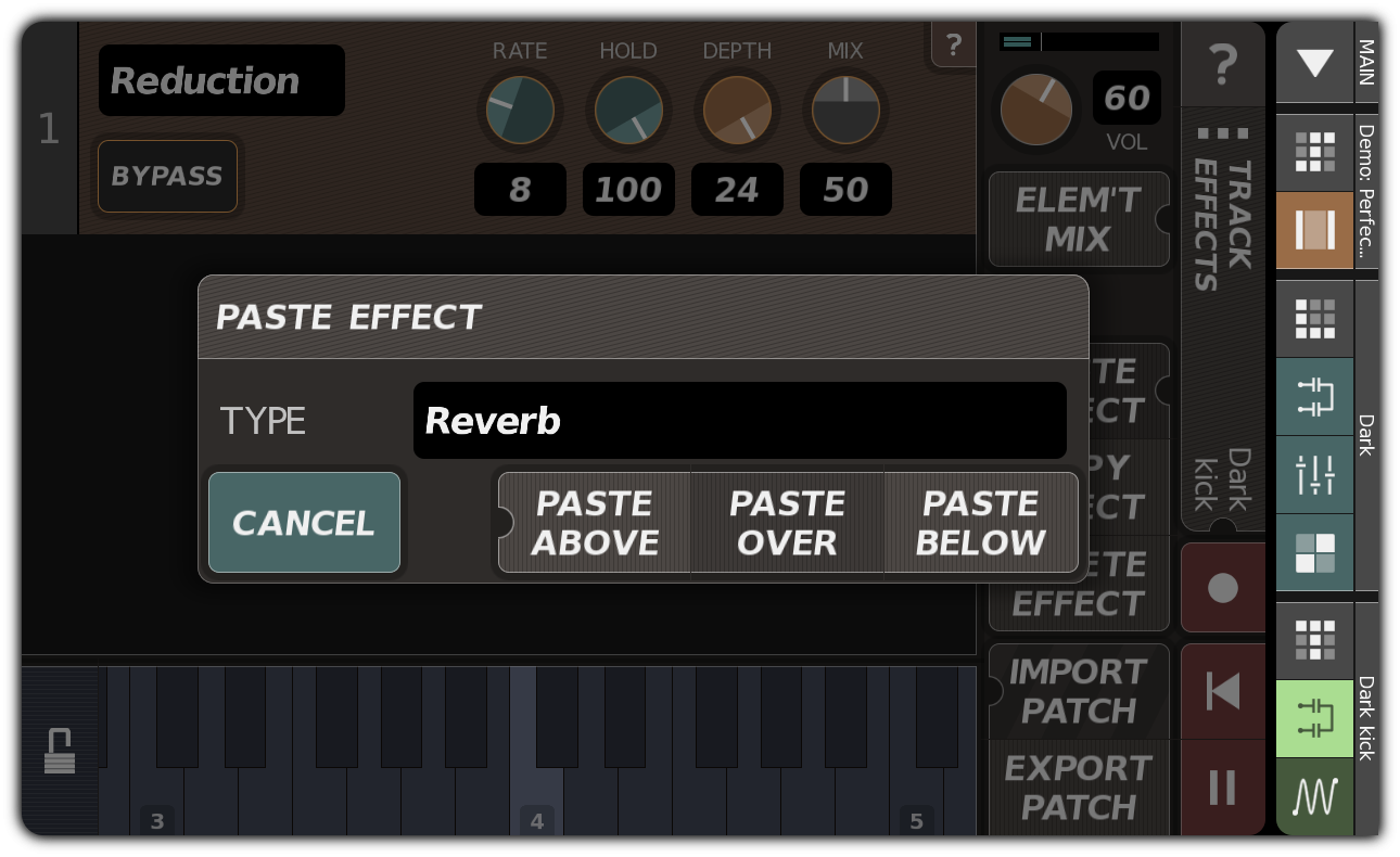 PASTE EFFECT with additional PASTE options