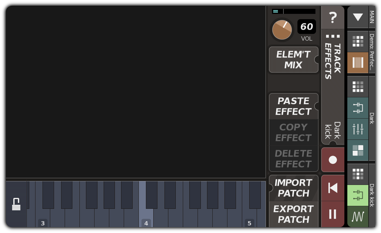 TRACK EFFECTS dialog
