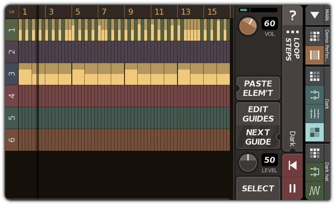 Hi-hat pattern with accents and additional steps